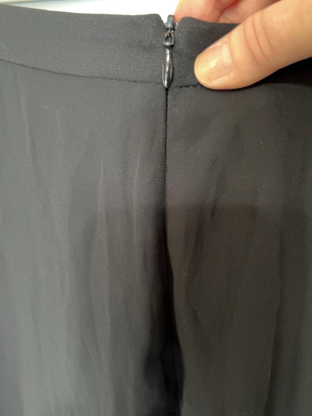 dressbarn Collection Black Chiffon Overlay Wide Leg Palazzo Pants 8 NWT - Picture 5 of 10